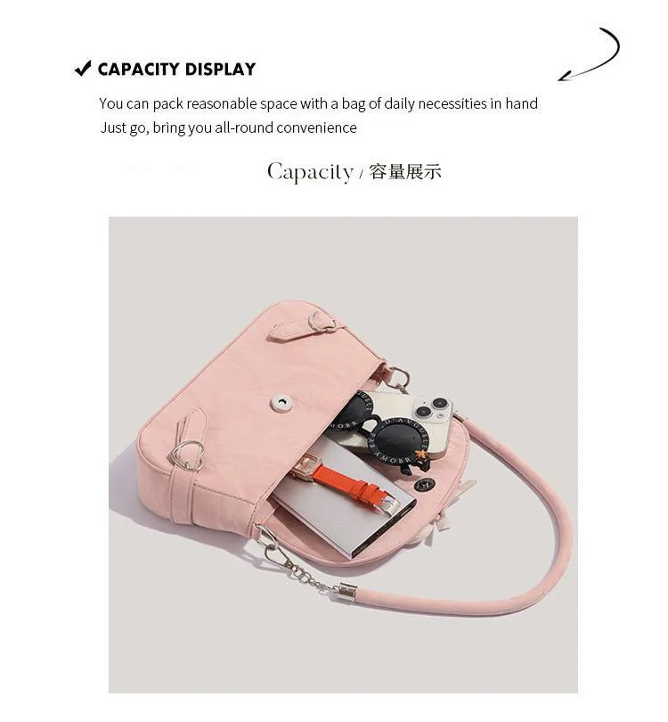 Pink bow shoulder bag - Image 5