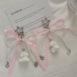 Cute dog x bow charm