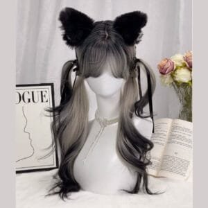 unique black and gray gradient wig