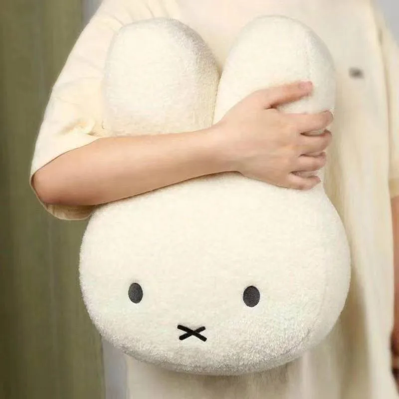 Aesthetic Miffy-Style Bunny Head Plushie Large Kawaii Room Decor Pillow 7 Aesthetic Miffy-Style Bunny Head Plushie Large Kawaii Room Decor Pillow - Image 7