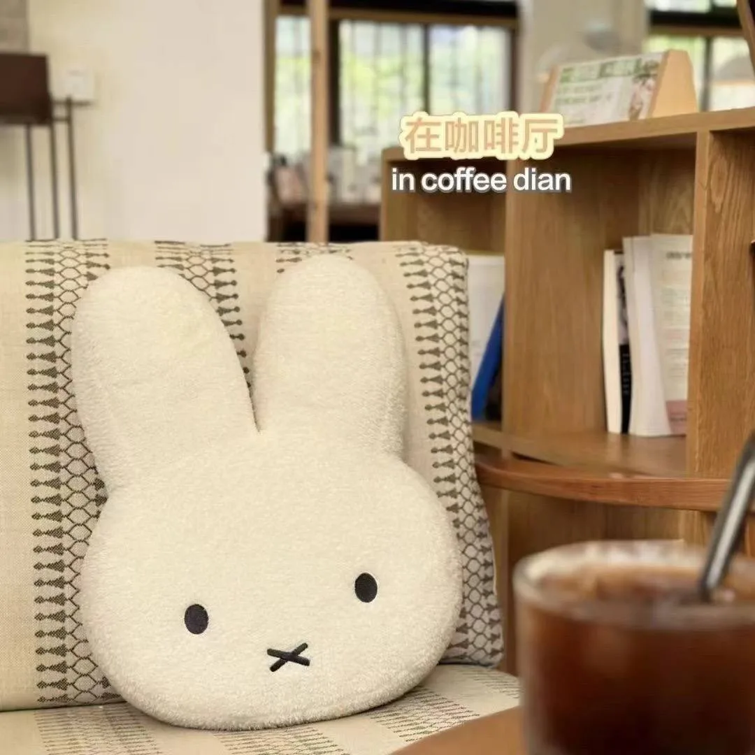 Aesthetic Miffy-Style Bunny Head Plushie Large Kawaii Room Decor Pillow 8 Aesthetic Miffy-Style Bunny Head Plushie Large Kawaii Room Decor Pillow - Image 8