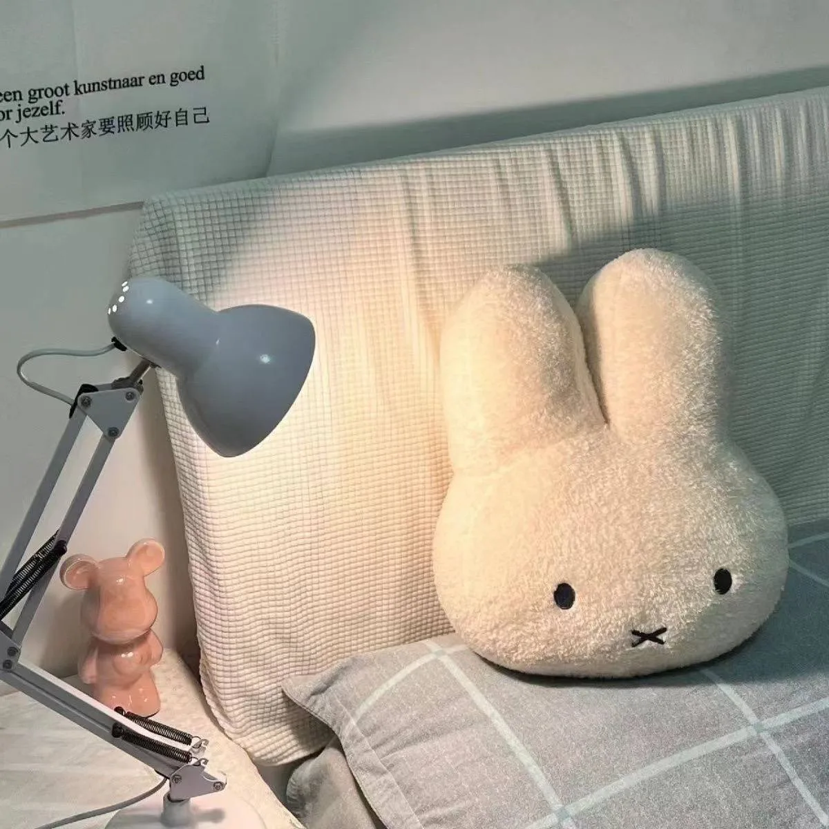 Aesthetic Miffy-Style Bunny Head Plushie Large Kawaii Room Decor Pillow 11 Aesthetic Miffy-Style Bunny Head Plushie Large Kawaii Room Decor Pillow - Image 11