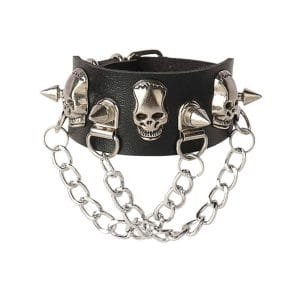 Goth skull bracelet