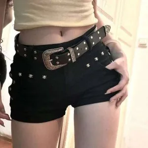 Black Star denim Shorts