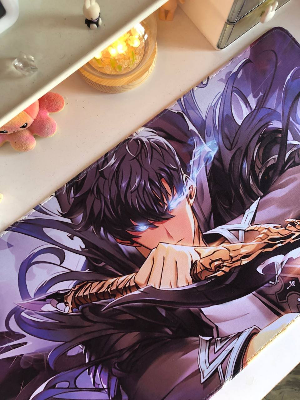 Hyuni Stone 11x23" - Solo Leveling: Sung Jin-woo Shadow Monarch | Kawaii Desk Pad 5 Hyuni Stone 11x23" - Solo Leveling: Sung Jin-woo Shadow Monarch | Kawaii Desk Pad - Image 5