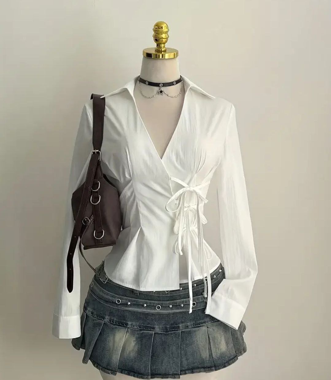 French-Style Designer Waist-Cinching Shirt 1 French-Style Designer Waist-Cinching Shirt