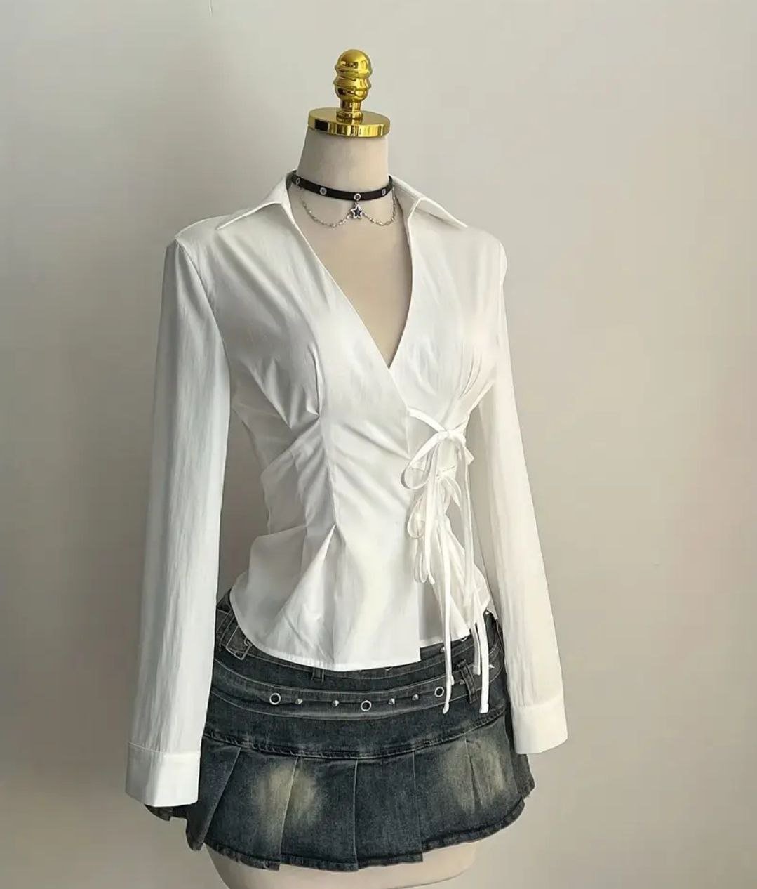 French-Style Designer Waist-Cinching Shirt 6 French-Style Designer Waist-Cinching Shirt - Image 6