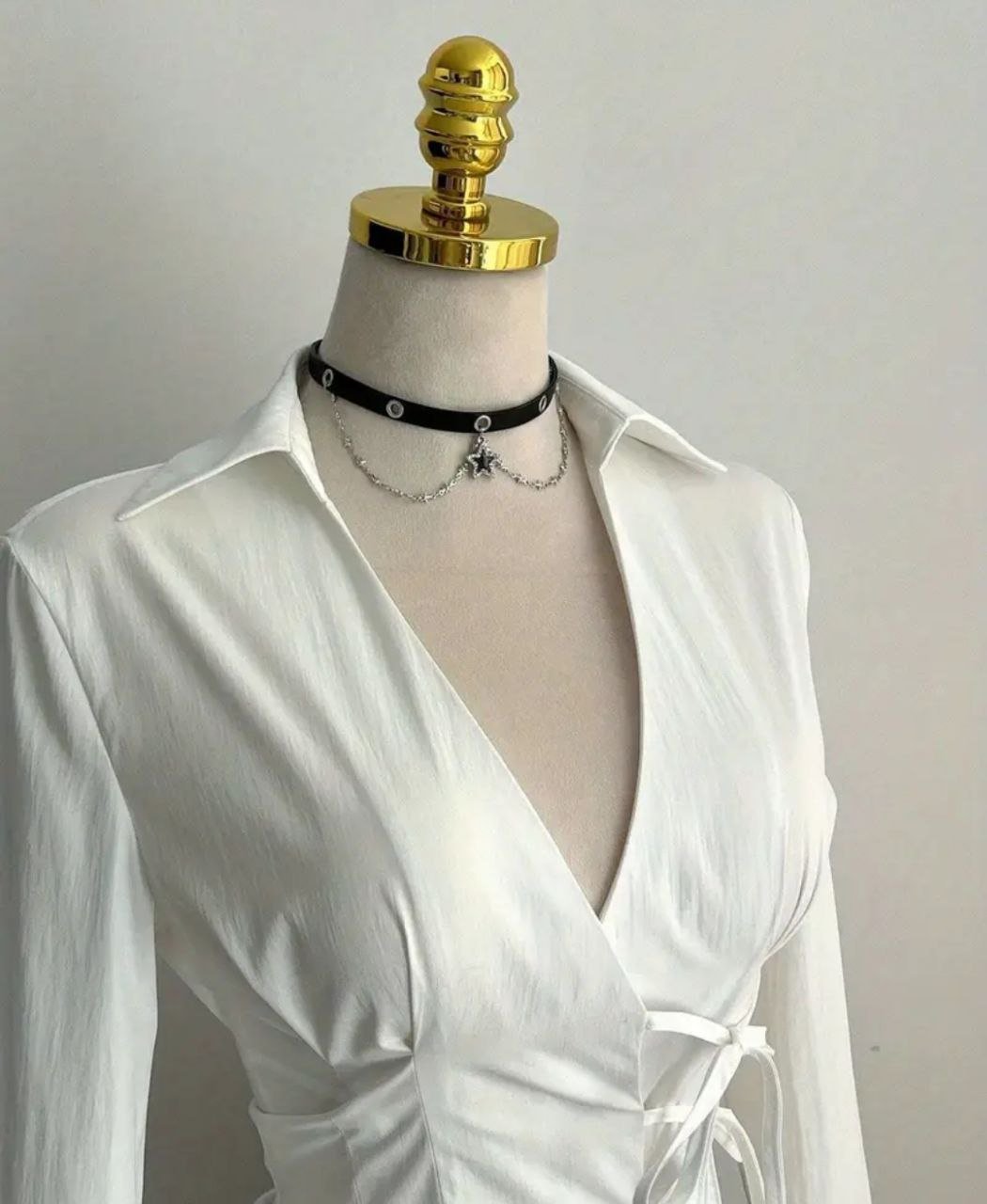 French-Style Designer Waist-Cinching Shirt 2 French-Style Designer Waist-Cinching Shirt - Image 2