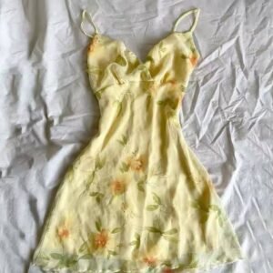 Yellow floral dress