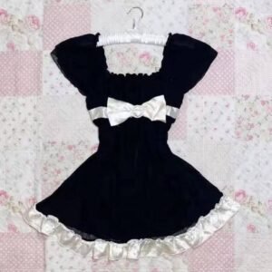 Black american style bow Top