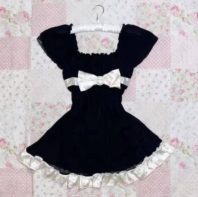 Black american style bow Top 1 Black american style bow Top