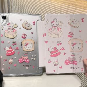Hello Kitty Bakery Pink Clear Huawei Tablet Case with Smart Cover