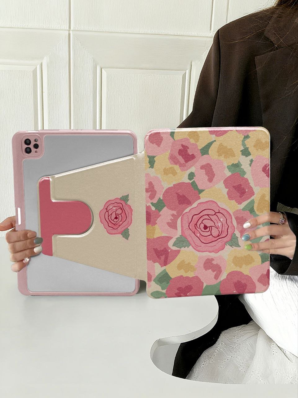 Protective iPad Cases: Y2K, Coquette Kitten & Vintage Floral Designs 1 Protective iPad Cases: Y2K, Coquette Kitten & Vintage Floral Designs