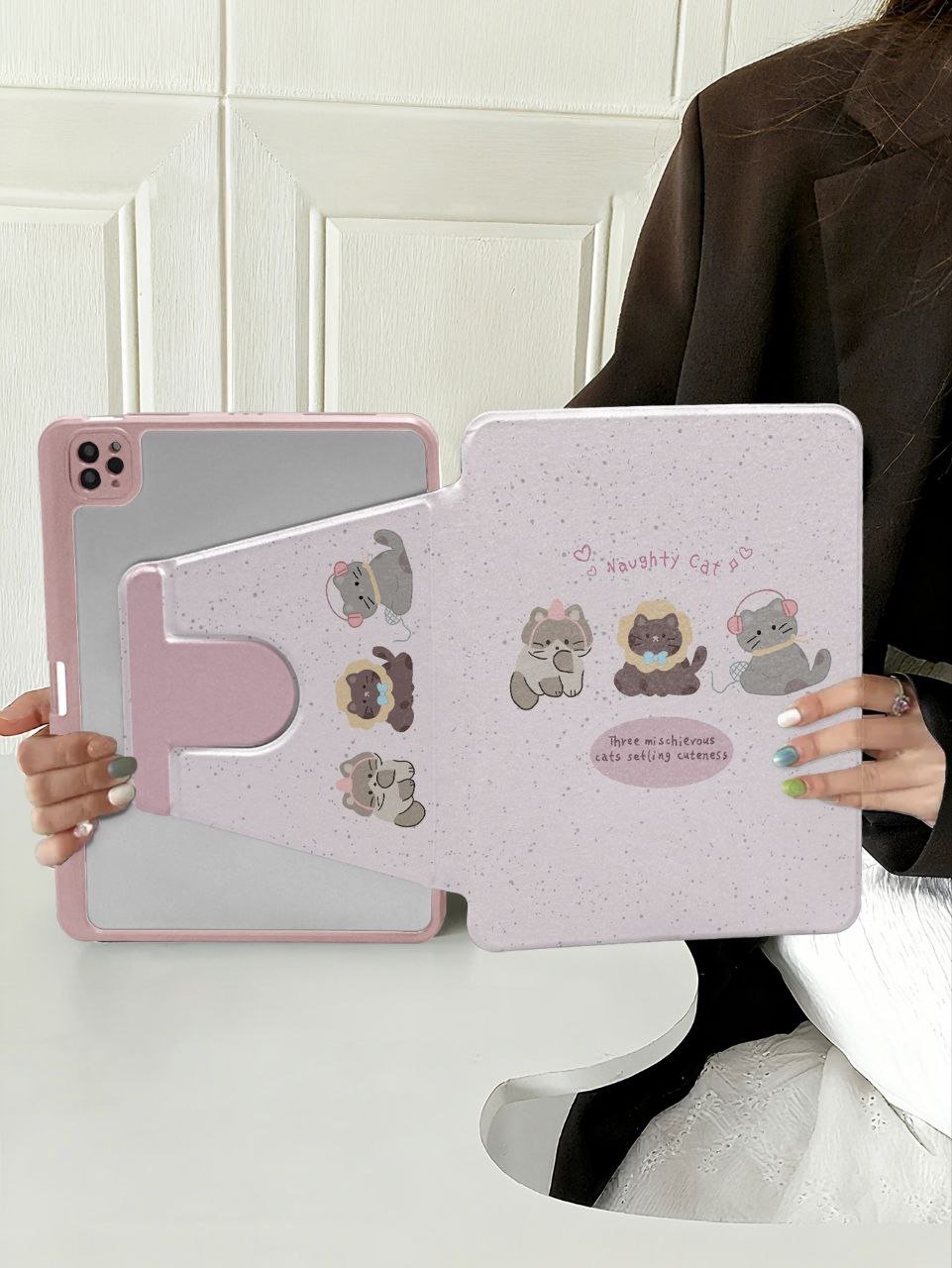 Coquette Pastel Kitten & Y2K Butterfly iPad Cases 1 Coquette Pastel Kitten & Y2K Butterfly iPad Cases