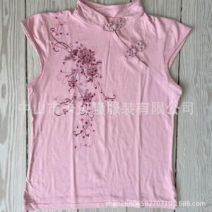 Pink Cheongsam tee