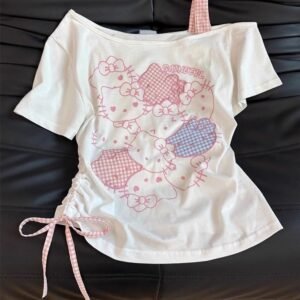 Hello kitty off shoulder top
