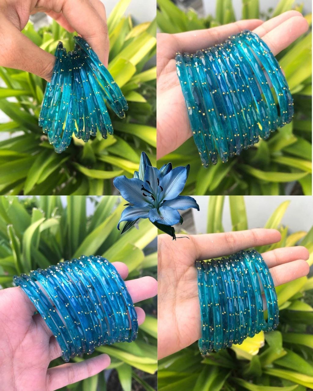 Sea blue kashmiri bangles 6 Sea blue kashmiri bangles - Image 6