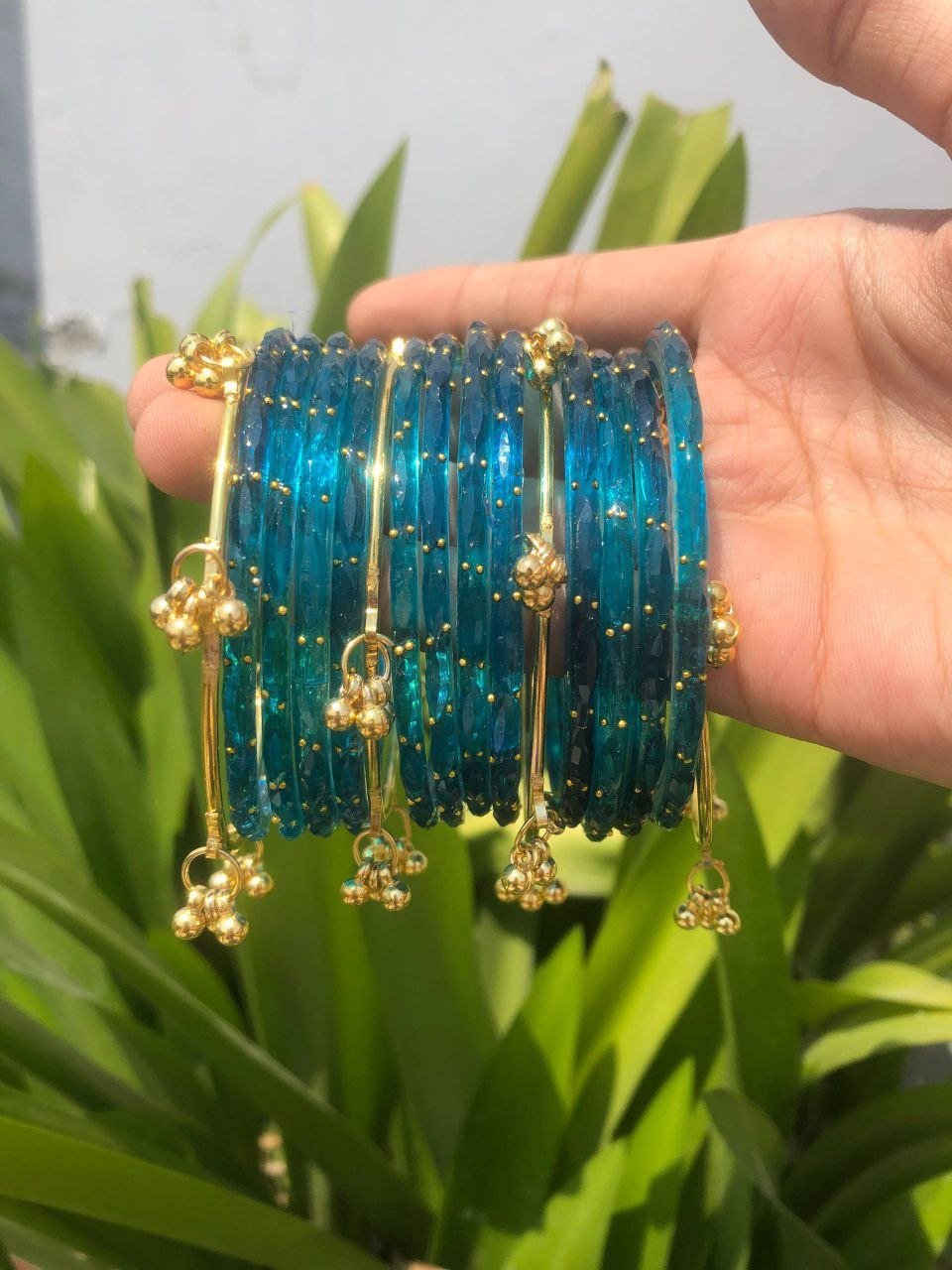 Sea blue kashmiri bangles 3 Sea blue kashmiri bangles - Image 3