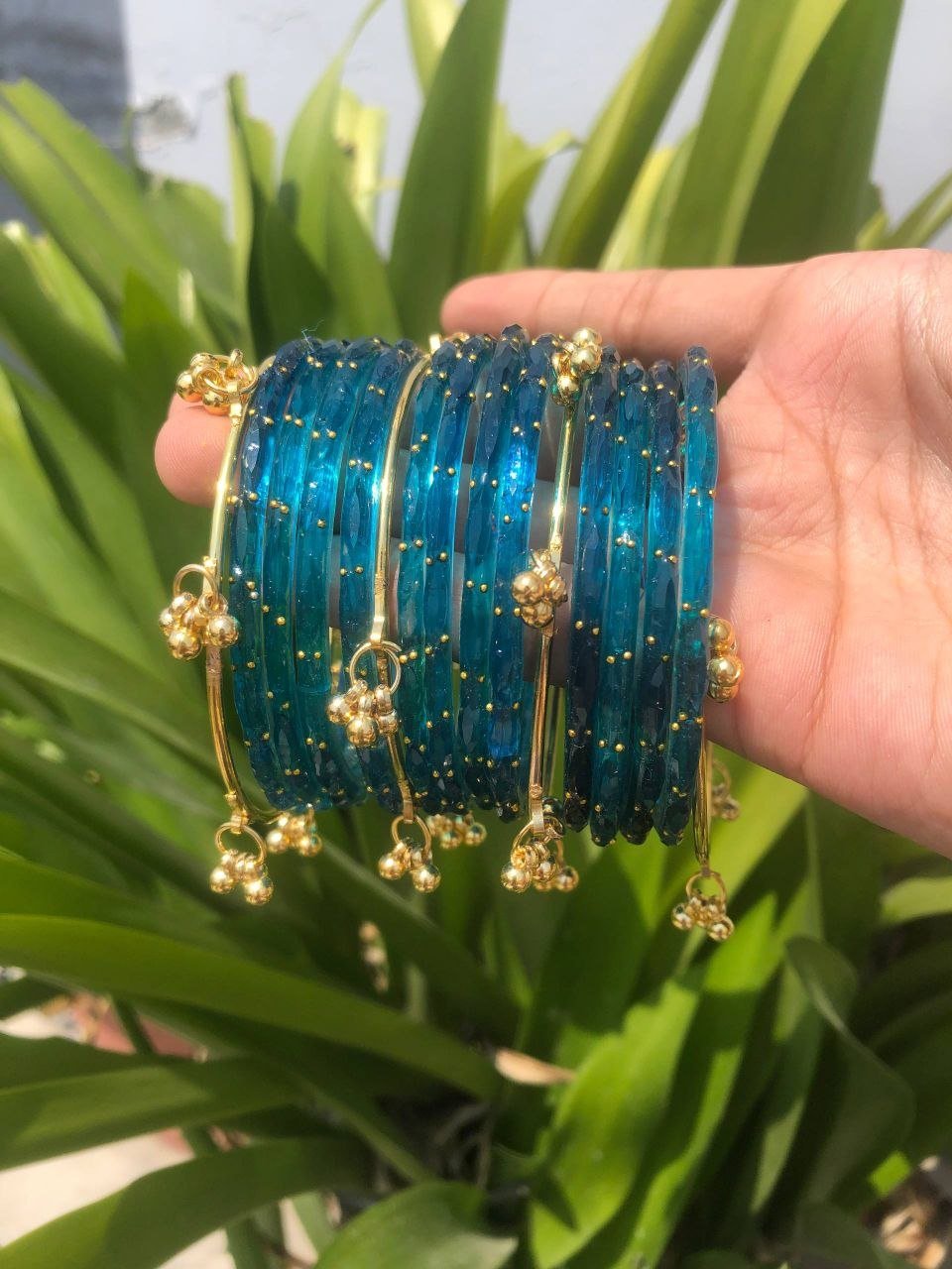 Sea blue kashmiri bangles 4 Sea blue kashmiri bangles - Image 4