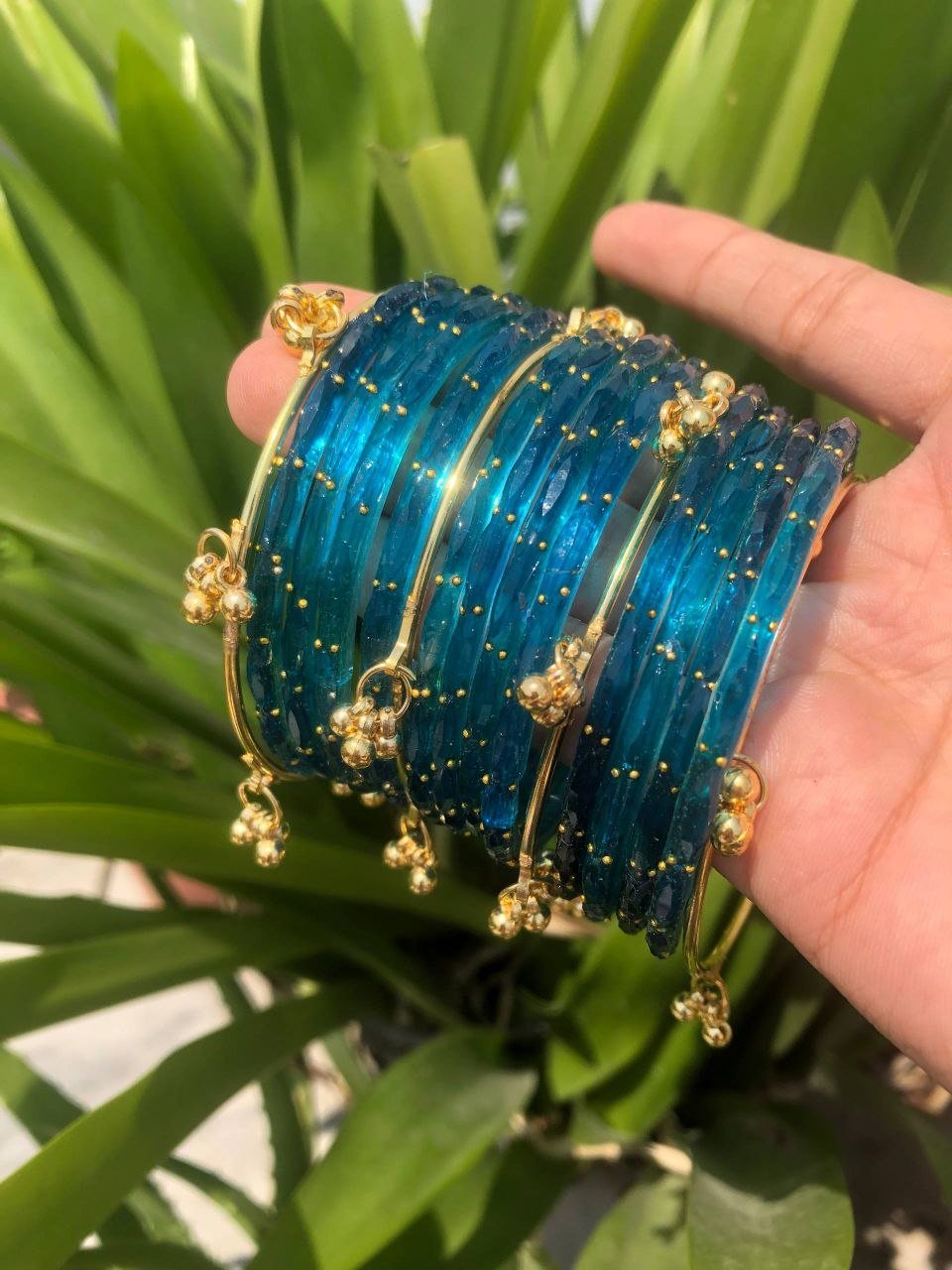 Sea blue kashmiri bangles 1 Sea blue kashmiri bangles