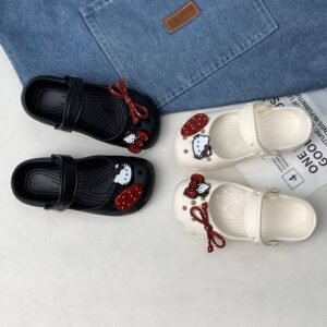 Hello Kitty Clogs: Custom Mary Jane Platform Sandals in Cheetah & Solid Colors