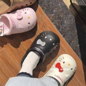 Hello Kitty Platform Clogs Waterproof Soft EVA Slip-On Sandals for Women