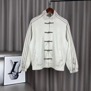 Modern Chinese Style Men's Tang Suit Track Jacket | Retro Asian Streetwear Suede Jacket